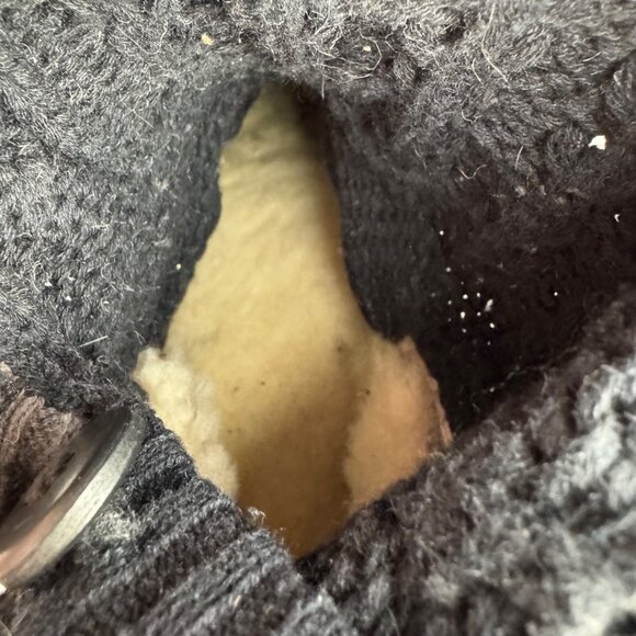 Ugg Black Sweater Boots Calf Women's 9 GUC Casual Warm Winter Comfortable - Picture 13 of 15